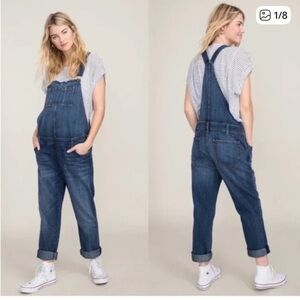 Hatch Current/Elliott Women's Dark Blue Denim Overalls